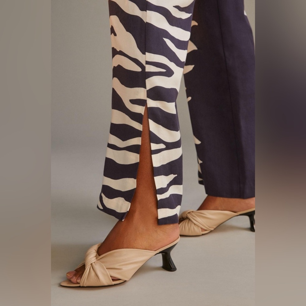 Anthropologie Maeve Blue and White Patterned Pants - Picture 7 of 7